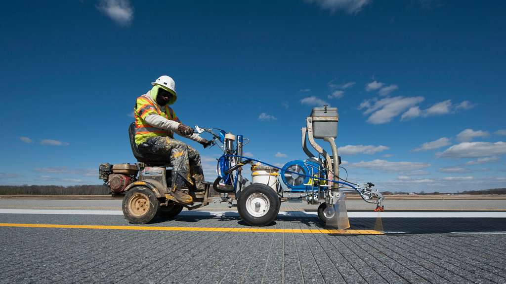 Parking lot striping